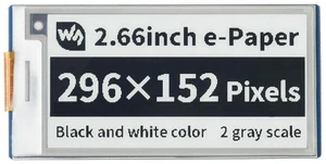 AJMRTC Pico-ePaper-2.66, 2.66 Inch E-Paper E-Ink Display Module for Raspberry Pi Pico, 296×152 Resolution, Black White Two-Color Screen, SPI Low Power E-Paper Module AJMRTC Pico-ePaper-2.66, 2.66 Inch E-Paper E-Ink Display Module for Raspberry Pi Pico, 296×152 Resolution, Black White Two-Color Screen, SPI Low Power E-Paper Module