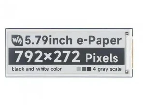 AJMRTC 5.79inch e-Paper e-Ink Display Module, 792×272 Pixels Black White E-Paper Screen, SPI Interface Electronic Paper Display for Raspberry Pi Arduino STM32 Low Power IoT Shelf Label Projects AJMRTC 5.79inch e-Paper e-Ink Display Module, 792×272 Pixels Black White E-Paper Screen, SPI Interface Electronic Paper Display for Raspberry Pi Arduino STM32 Low Power IoT Shelf Label Projects