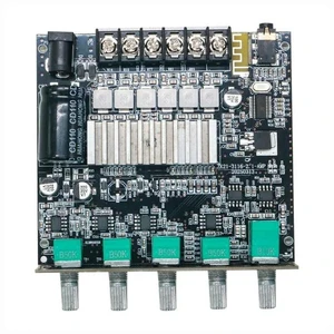 AJMRTC 2.1 Channel Bluetooth Digital Power Amplifier Board Module, High Power Subwoofer Amp, Wireless Audio Receiver, 2×50W + 100W Output, for Home Speaker, DIY Sound System & Active Speaker Upgrade AJMRTC 2.1 Channel Bluetooth Digital Power Amplifier Board Module, High Power Subwoofer Amp, Wireless Audio Receiver, 2×50W + 100W Output, for Home Speaker, DIY Sound System & Active Speaker Upgrade