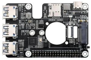 AJMRTC PCIe to M.2 4G/5G & USB 3.2 HAT for Raspberry Pi 5, High-Speed Expansion Board, M.2 Key B Slot Compatible with SIMCom & Quectel 4G/5G Modules, Nano SIM Slot for IoT Gateway & Edge Computing AJMRTC PCIe to M.2 4G/5G & USB 3.2 HAT for Raspberry Pi 5, High-Speed Expansion Board, M.2 Key B Slot Compatible with SIMCom & Quectel 4G/5G Modules, Nano SIM Slot for IoT Gateway & Edge Computing