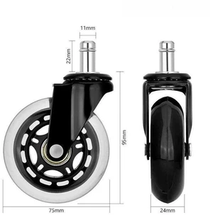 AJMRTC 3 Inch Office Swivel Chair Caster Wheels, Circuit Spring Plug Rod Design, Bearing Silent Universal Wheels, Smooth Replacement Rollers for Office, Computer & E-Sport Gaming Chairs AJMRTC 3 Inch Office Swivel Chair Caster Wheels, Circuit Spring Plug Rod Design, Bearing Silent Universal Wheels, Smooth Replacement Rollers for Office, Computer & E-Sport Gaming Chairs