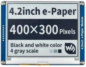 AJMRTC 4.2inch E-Paper E-Ink EPD Display Module, 400×300 Resolution SPI Interface, Ultra Low Power E-Ink Screen for Electronic Shelf Labels, IoT Terminals & Maker DIY Projects AJMRTC 4.2inch E-Paper E-Ink EPD Display Module, 400×300 Resolution SPI Interface, Ultra Low Power E-Ink Screen for Electronic Shelf Labels, IoT Terminals & Maker DIY Projects