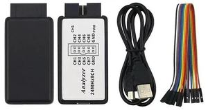 AJMRTC USB Logic Analyzer, 8 Channel 24MHz Sampling Rate 24Msps Logic Debugger, Portable USB Logic Analyzer for ARM FPGA Circuit Debugging, Electronic Logic Signal Capture Tool AJMRTC USB Logic Analyzer, 8 Channel 24MHz Sampling Rate 24Msps Logic Debugger, Portable USB Logic Analyzer for ARM FPGA Circuit Debugging, Electronic Logic Signal Capture Tool