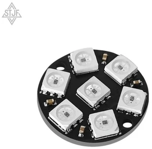 AJMRTC WS2812 5050 RGB LED Ring, 7 Bits LED Ring Lamp with Integrated Drivers, Addressable Full Color Circle LED Light Module for Arduino Raspberry Pi ESP32 DIY Lighting Decoration Projects AJMRTC WS2812 5050 RGB LED Ring, 7 Bits LED Ring Lamp with Integrated Drivers, Addressable Full Color Circle LED Light Module for Arduino Raspberry Pi ESP32 DIY Lighting Decoration Projects
