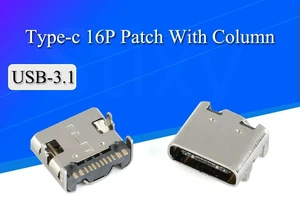 AJMRTC 10PCS SMT USB 3.1 Type-C 16Pin Female Connector, 2 Feet Plug Type Charging Socket, Replacement Charging Port Jack for Mobile Phone Repair Electronic DIY AJMRTC 10PCS SMT USB 3.1 Type-C 16Pin Female Connector, 2 Feet Plug Type Charging Socket, Replacement Charging Port Jack for Mobile Phone Repair Electronic DIY