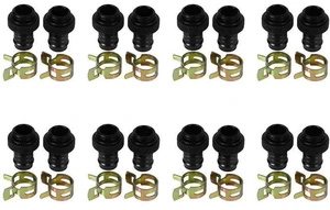 AJMRTC 16Pcs Barb Fitting Computer Water Cooling Clamp, Copper Heatsink Cooler Hose Connector for 3/8 Inch ID Tubing G1/4 Thread Chromed Water Cooling Adapter for PC Liquid Cooling Radiator Build AJMRTC 16Pcs Barb Fitting Computer Water Cooling Clamp, Copper Heatsink Cooler Hose Connector for 3/8 Inch ID Tubing G1/4 Thread Chromed Water Cooling Adapter for PC Liquid Cooling Radiator Build