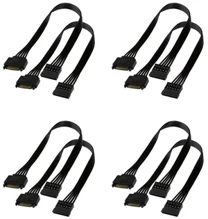 AJMRTC 8Pcs SATA Power Extension Cable, 15 Pin SATA Male to Female Power Extender Adapter 30CM, SATA Power Cord for HDD SSD Hard Drive, Desktop PC Internal Storage Chassis Wiring AJMRTC 8Pcs SATA Power Extension Cable, 15 Pin SATA Male to Female Power Extender Adapter 30CM, SATA Power Cord for HDD SSD Hard Drive, Desktop PC Internal Storage Chassis Wiring