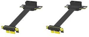 AJMRTC 2Pcs PCIE 1X Extension Cable 90 Degree, PCI-Express 3.0 1X Male to Female Riser Cable, PCI-E 1X Extender Adapter 10CM for Desktop PC Motherboard Expansion AJMRTC 2Pcs PCIE 1X Extension Cable 90 Degree, PCI-Express 3.0 1X Male to Female Riser Cable, PCI-E 1X Extender Adapter 10CM for Desktop PC Motherboard Expansion