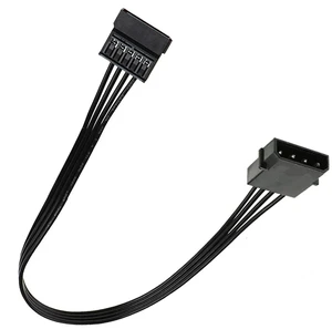 AJMRTC 4 Pack Molex IDE 4 Pin Male to 15 Pin Female SATA Power Converter Adapter Cable, Molex to SATA Power Extension Cord for Hard Drive HDD SSD, Desktop PC Internal Storage AJMRTC 4 Pack Molex IDE 4 Pin Male to 15 Pin Female SATA Power Converter Adapter Cable, Molex to SATA Power Extension Cord for Hard Drive HDD SSD, Desktop PC Internal Storage