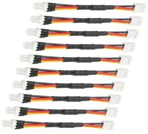 AJMRTC 10Pcs 3Pin PC Fan Noise Reduction Resistor Extension Cable, 3-Pin Male to Female Connector Wire, Reduce Fan Speed & Noise for Desktop Computer Case Cooling Fans AJMRTC 10Pcs 3Pin PC Fan Noise Reduction Resistor Extension Cable, 3-Pin Male to Female Connector Wire, Reduce Fan Speed & Noise for Desktop Computer Case Cooling Fans