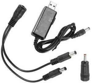 AJMRTC USB Boost Cable, 5V to 9V/12V DC Step Up Voltage Converter Cord, 1A DC Power Regulator Transformer with ON/OFF Switch and LED Voltage Indicator for Portable DC Equipment AJMRTC USB Boost Cable, 5V to 9V/12V DC Step Up Voltage Converter Cord, 1A DC Power Regulator Transformer with ON/OFF Switch and LED Voltage Indicator for Portable DC Equipment