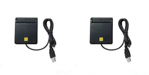 AJMRTC 2 Pack USB Smart Card Reader, EMV IC ID Bank Chip Card Reader, USB-CCID ISO 7816 Compliant, Support 7 8 10 Pin Cards, Plug & Play for Linux OS, Windows, Mac, E-Banking ID Authentication AJMRTC 2 Pack USB Smart Card Reader, EMV IC ID Bank Chip Card Reader, USB-CCID ISO 7816 Compliant, Support 7 8 10 Pin Cards, Plug & Play for Linux OS, Windows, Mac, E-Banking ID Authentication