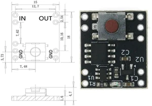 AJMRTC One-Touch Power Switch Module, Electronic Latching Power Button for Load On/Off Control, Replaces Traditional Mechanical Switches for DIY Circuit, Smart Device Power Control Board AJMRTC One-Touch Power Switch Module, Electronic Latching Power Button for Load On/Off Control, Replaces Traditional Mechanical Switches for DIY Circuit, Smart Device Power Control Board