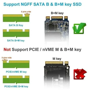 AJMRTC M.2 NGFF to SATA 3.0 Adapter, M.2 B Key B+M Key SATA SSD to SATA III Converter Card, 6Gbps Solid State Drive Adapter Support 2230 2242 2260 2280 for Desktop PC Laptop Storage Upgrade AJMRTC M.2 NGFF to SATA 3.0 Adapter, M.2 B Key B+M Key SATA SSD to SATA III Converter Card, 6Gbps Solid State Drive Adapter Support 2230 2242 2260 2280 for Desktop PC Laptop Storage Upgrade
