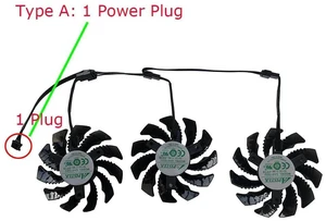 GA81S GPU Graphics Card Cooling Fan Set, 3 Units/Set with 1 Integrated Power Connector, Replacement VGA Cooler Fan Compatible with RTX 3060 Ti and RTX 3060 OC Graphics Cards GA81S GPU Graphics Card Cooling Fan Set, 3 Units/Set with 1 Integrated Power Connector, Replacement VGA Cooler Fan Compatible with RTX 3060 Ti and RTX 3060 OC Graphics Cards