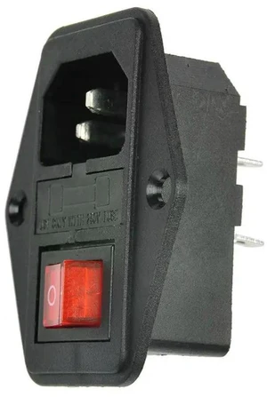 AJMRTC 3 Pin IEC320 C14 AC Inlet Male Power Socket with Fuse and On Off Switch, 10A 250V AC Power Connector for Computer Chassis, Industrial Equipment Power Supply AJMRTC 3 Pin IEC320 C14 AC Inlet Male Power Socket with Fuse and On Off Switch, 10A 250V AC Power Connector for Computer Chassis, Industrial Equipment Power Supply