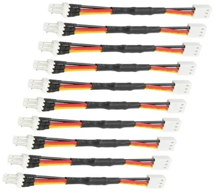 AJMRTC 10PCS 3 Pin Fan Resistor Cable, 3Pin Male to Female PC Fan Speed Reducer Noise Reduction Extension Wire, Low Noise Adapter for Computer Case CPU Cooling Fans AJMRTC 10PCS 3 Pin Fan Resistor Cable, 3Pin Male to Female PC Fan Speed Reducer Noise Reduction Extension Wire, Low Noise Adapter for Computer Case CPU Cooling Fans