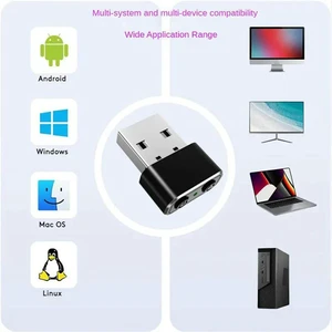 AJMRTC 1PCS USB Mouse Mover Jiggler, Virtual Mouse Simulator, Auto Move Cursor Prevent Computer Sleep & Lock Screen, Plug and Play USB Mouse Activity Simulator for Laptop PC AJMRTC 1PCS USB Mouse Mover Jiggler, Virtual Mouse Simulator, Auto Move Cursor Prevent Computer Sleep & Lock Screen, Plug and Play USB Mouse Activity Simulator for Laptop PC