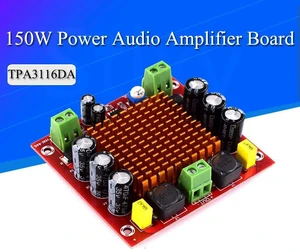 AJMRTC TPA3116DA TPA3116 Mono Digital Audio Amplifier Board XH-M544, 150W D2 Single Channel Power Amp Module, DC 12V-24V Input for Speaker DIY Audio System AJMRTC TPA3116DA TPA3116 Mono Digital Audio Amplifier Board XH-M544, 150W D2 Single Channel Power Amp Module, DC 12V-24V Input for Speaker DIY Audio System