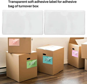 AJMRTC 60Pcs Self-Adhesive Clear Card Pockets, Top Open Index Card Holders, Waterproof Transparent Library Label Card Sleeves for Office, Warehouse, Inventory Index Card Storage AJMRTC 60Pcs Self-Adhesive Clear Card Pockets, Top Open Index Card Holders, Waterproof Transparent Library Label Card Sleeves for Office, Warehouse, Inventory Index Card Storage