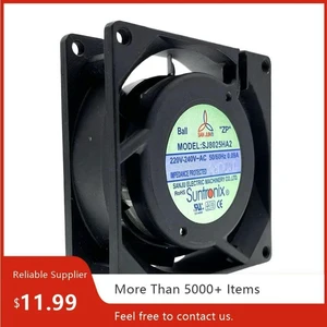 AJMRTC SJ8025HA2 AC Cooling Fan, 8025 80x80x25mm 80mm AC 220V 240V High Speed Dual Ball Bearing Axial Fan, Replacement Industrial Fan for Server Cabinet, Electrical Equipment Heat Dissipation AJMRTC SJ8025HA2 AC Cooling Fan, 8025 80x80x25mm 80mm AC 220V 240V High Speed Dual Ball Bearing Axial Fan, Replacement Industrial Fan for Server Cabinet, Electrical Equipment Heat Dissipation