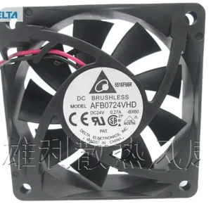 AJMRTC AFB0724VHD 7020 70mm DC 24V Cooling Fan, 0.27A Dual Ball Bearing Brushless Fan, 70x70x20mm 7CM Replacement Fan for Inverter, Industrial Cabinet, Power Supply and Automation Equipment Heat AJMRTC AFB0724VHD 7020 70mm DC 24V Cooling Fan, 0.27A Dual Ball Bearing Brushless Fan, 70x70x20mm 7CM Replacement Fan for Inverter, Industrial Cabinet, Power Supply and Automation Equipment Heat