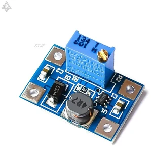 AJMRTC DC-DC SX1308 Adjustable Step-Up Power Module, High Current Boost Converter Board, 2V-24V Input to 2V-28V Output Voltage Regulator for DIY Electronic Power Supply Project AJMRTC DC-DC SX1308 Adjustable Step-Up Power Module, High Current Boost Converter Board, 2V-24V Input to 2V-28V Output Voltage Regulator for DIY Electronic Power Supply Project