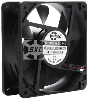 AJMRTC 12038 Axial Cooling Fan, 120x120x38mm DC 12V 0.5A Dual Ball Bearing Fan, 2800RPM 110CFM High Airflow 120mm Cabinet Fan for Industrial Chassis Ventilation AJMRTC 12038 Axial Cooling Fan, 120x120x38mm DC 12V 0.5A Dual Ball Bearing Fan, 2800RPM 110CFM High Airflow 120mm Cabinet Fan for Industrial Chassis Ventilation