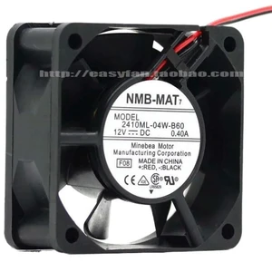 AJMRTC 2410ML-04W-B60 Replacement 60mm Case Fan, 6025 60x60x25mm 6CM DC 12V Dual Ball Bearing Cooling Fan 0.40A High Speed Axial Fan for Computer Case, Power Supply, Industrial Equipment AJMRTC 2410ML-04W-B60 Replacement 60mm Case Fan, 6025 60x60x25mm 6CM DC 12V Dual Ball Bearing Cooling Fan 0.40A High Speed Axial Fan for Computer Case, Power Supply, Industrial Equipment