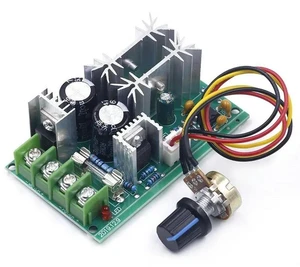 AJMRTC DC10-60V PWM Motor Speed Controller, 20A High Power DC Motor Speed Regulator Switch, Adjustable Voltage Motor Drive Module for DC Brushed Motor Speed Control AJMRTC DC10-60V PWM Motor Speed Controller, 20A High Power DC Motor Speed Regulator Switch, Adjustable Voltage Motor Drive Module for DC Brushed Motor Speed Control