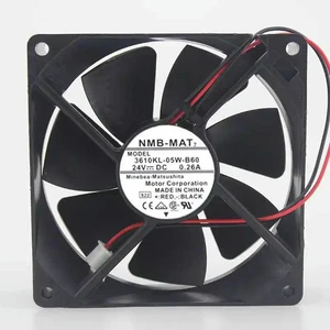 AJMRTC 3610KL-05W-B60 9225 Axial Cooling Fan, 92x92x25mm DC 24V 0.26A Dual Ball Bearing Fan, Replacement Fan for Inverter, Industrial Cabinet, Power Supply Heat Dissipation AJMRTC 3610KL-05W-B60 9225 Axial Cooling Fan, 92x92x25mm DC 24V 0.26A Dual Ball Bearing Fan, Replacement Fan for Inverter, Industrial Cabinet, Power Supply Heat Dissipation