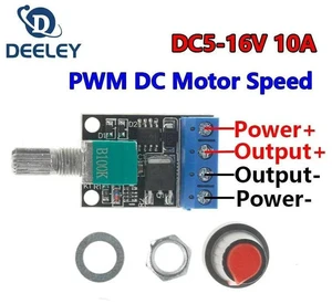 AJMRTC PWM DC Motor Speed Controller, 5V 12V 10A Stepless Voltage Regulator Governor, DC Motor Speed Regulator, LED Dimmer Switch, Adjustable Power Controller for DC Motor, LED Light Dimming DIY Proje AJMRTC PWM DC Motor Speed Controller, 5V 12V 10A Stepless Voltage Regulator Governor, DC Motor Speed Regulator, LED Dimmer Switch, Adjustable Power Controller for DC Motor, LED Light Dimming DIY Proje