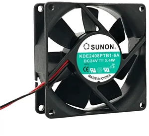 AJMRTC 8025 Industrial Cooling Fan for KDE2408PTB1-6A, 80x80x25mm DC 24V 3.4W 2-Wire High Performance Chassis Equipment Cooling Replacement Fan AJMRTC 8025 Industrial Cooling Fan for KDE2408PTB1-6A, 80x80x25mm DC 24V 3.4W 2-Wire High Performance Chassis Equipment Cooling Replacement Fan