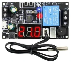 AJMRTC XY-WFTX WiFi Remote Thermostat Module, High Precision 0.1 Temperature Controller with Digital Display, Cooling & Heating Mode, APP Remote Control, NTC Probe, 10A Relay Output for Greenhouse AJMRTC XY-WFTX WiFi Remote Thermostat Module, High Precision 0.1 Temperature Controller with Digital Display, Cooling & Heating Mode, APP Remote Control, NTC Probe, 10A Relay Output for Greenhouse