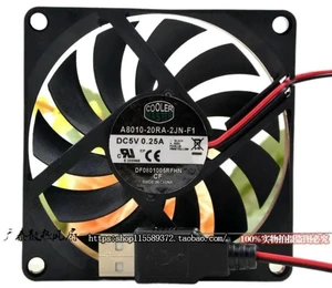 AJMRTC A8010-20RA-2JN-F1 Cooling Fan Replacement for Cooler Master 8010, DC 5V 0.25A, 80x80x10mm 8cm Ultra-Thin Silent Brushless Axial Fan for PC Case, Small Electronic Equipment Heat Dissipation AJMRTC A8010-20RA-2JN-F1 Cooling Fan Replacement for Cooler Master 8010, DC 5V 0.25A, 80x80x10mm 8cm Ultra-Thin Silent Brushless Axial Fan for PC Case, Small Electronic Equipment Heat Dissipation