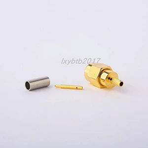 AJMRTC SMA-J3 SMA Male RF Coaxial Connector, SMA-C-J-1.5 Solder Type Plug, Inner Screw for RG316, RG174, SYV-50-2-1 Coaxial Cable, RF Cable Assembly Connector for Antenna, Wireless Module, Signal AJMRTC SMA-J3 SMA Male RF Coaxial Connector, SMA-C-J-1.5 Solder Type Plug, Inner Screw for RG316, RG174, SYV-50-2-1 Coaxial Cable, RF Cable Assembly Connector for Antenna, Wireless Module, Signal