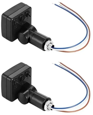 AJMRTC 2Pcs Black PIR Motion Sensor Switch, AC220V Mini Human Body Infrared Sensor, Adjustable Delay & Sensitivity Infrared Body Detector for LED Flood Light, Outdoor Light Auto On Off Control AJMRTC 2Pcs Black PIR Motion Sensor Switch, AC220V Mini Human Body Infrared Sensor, Adjustable Delay & Sensitivity Infrared Body Detector for LED Flood Light, Outdoor Light Auto On Off Control