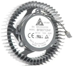 AJMRTC Replacement GPU Blower Fan for Delta BFB0712HF, Double Ball Bearing, 63mm Fan Blade Diameter, 38mm Equilateral Mount Pitch, 4-Pin PWM Plug Centrifugal Graphics Card Cooling Fan for Video Card AJMRTC Replacement GPU Blower Fan for Delta BFB0712HF, Double Ball Bearing, 63mm Fan Blade Diameter, 38mm Equilateral Mount Pitch, 4-Pin PWM Plug Centrifugal Graphics Card Cooling Fan for Video Card