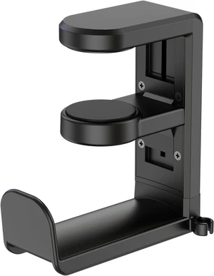 AJMRTC Rotating Headphone Stand, Adjustable Clamp-on Headset Holder Hanger with Cable Clip, Under Desk Hook Mount for Gaming Headphones, PC, Office, Black AJMRTC Rotating Headphone Stand, Adjustable Clamp-on Headset Holder Hanger with Cable Clip, Under Desk Hook Mount for Gaming Headphones, PC, Office, Black