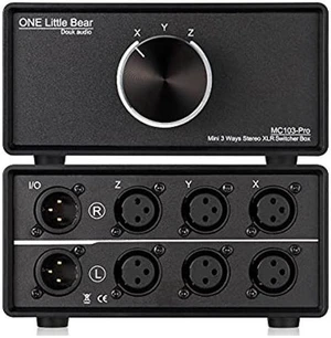 AJMRTC 3 in 1 Out XLR Balanced Audio Switch, 3-Way Stereo Passive XLR Selector Box, Mini Audio Converter for Amplifier, Speaker, Mixer, Home Studio AJMRTC 3 in 1 Out XLR Balanced Audio Switch, 3-Way Stereo Passive XLR Selector Box, Mini Audio Converter for Amplifier, Speaker, Mixer, Home Studio