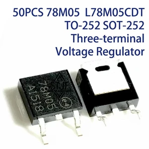 AJMRTC 50PCS L78M05CDT 78M05 TO-252 SOT-252 Three-Terminal Voltage Regulator IC, 5V Fixed Output Linear Voltage Regulator Chip for Electronic Circuit, PCB Board Power Supply DIY Project AJMRTC 50PCS L78M05CDT 78M05 TO-252 SOT-252 Three-Terminal Voltage Regulator IC, 5V Fixed Output Linear Voltage Regulator Chip for Electronic Circuit, PCB Board Power Supply DIY Project