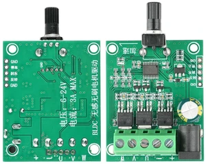 AJMRTC DC 5-24V 75W 3 Phase DC Brushless Motor Drive Board, ESC Hard Disk Fan Motor Speed Controller Governor, BLDC Motor Driver Module for DIY Fan Speed Regulation AJMRTC DC 5-24V 75W 3 Phase DC Brushless Motor Drive Board, ESC Hard Disk Fan Motor Speed Controller Governor, BLDC Motor Driver Module for DIY Fan Speed Regulation