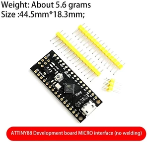 AJMRTC ATTINY88 Micro Development Board, 16MHz Digispark ATTINY85 Upgraded Version, Compatible with NANO V3.0 ATmega328, Tiny MCU Board for Electronic DIY, Embedded Programming Projects AJMRTC ATTINY88 Micro Development Board, 16MHz Digispark ATTINY85 Upgraded Version, Compatible with NANO V3.0 ATmega328, Tiny MCU Board for Electronic DIY, Embedded Programming Projects