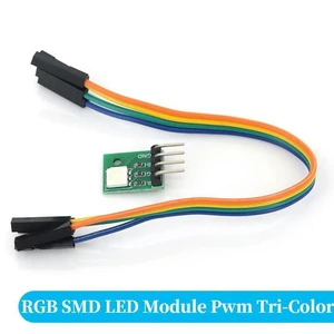 AJMRTC 5050 SMD RGB LED Module, Full Color 3 Colour Tri-Color PWM Controllable LED Light Module, DC 3.3V-5V, for Arduino STM32 Raspberry Pi and Other MCU Electronic DIY Projects AJMRTC 5050 SMD RGB LED Module, Full Color 3 Colour Tri-Color PWM Controllable LED Light Module, DC 3.3V-5V, for Arduino STM32 Raspberry Pi and Other MCU Electronic DIY Projects