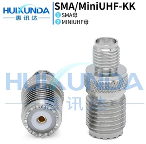 AJMRTC SMA Female to MiniUHF Female RF Coaxial Adapter, SMA/MiniUHF-KK Dual Female Straight Connector, SMA to MiniUHF Jack to Jack Converter for Radio Antenna RF Test Applications AJMRTC SMA Female to MiniUHF Female RF Coaxial Adapter, SMA/MiniUHF-KK Dual Female Straight Connector, SMA to MiniUHF Jack to Jack Converter for Radio Antenna RF Test Applications