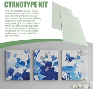 AJMRTC A4 Cyanotype Paper Kit, Solar Nature Printing Sun Print Paper, DIY Art Craft Project Set, Cyanotype Sheets for Kids Adults Botanical Photography & Creative Handmade AJMRTC A4 Cyanotype Paper Kit, Solar Nature Printing Sun Print Paper, DIY Art Craft Project Set, Cyanotype Sheets for Kids Adults Botanical Photography & Creative Handmade