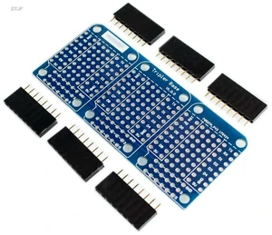 AJMRTC Triple Shield for WeMos D1 Mini, Double Sided Perf Board ProtoBoard Shield, Stackable Expansion Prototyping Board Compatible with ESP8266 WeMos D1 Mini for Arduino IoT & Electronic DIY Solderin AJMRTC Triple Shield for WeMos D1 Mini, Double Sided Perf Board ProtoBoard Shield, Stackable Expansion Prototyping Board Compatible with ESP8266 WeMos D1 Mini for Arduino IoT & Electronic DIY Solderin
