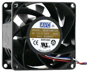 AJMRTC 80x80x38mm High Speed Cooling Fan Replacement for AVC 2B08038B12S, 12V DC 3.84A 8CM Violent Fan, Dual Ball Bearing, Strong Airflow for Server Chassis Industrial Cabinet Cooling AJMRTC 80x80x38mm High Speed Cooling Fan Replacement for AVC 2B08038B12S, 12V DC 3.84A 8CM Violent Fan, Dual Ball Bearing, Strong Airflow for Server Chassis Industrial Cabinet Cooling
