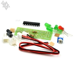 AJMRTC KA2284 Audio Level Indicator DIY Electronic Kit, 5mm Red & Green LED Level Indicator, 3.5-12V Audio Spectrum Display Electronic Parts Set, Soldering Practice Suite for Audio Signal Level Detect AJMRTC KA2284 Audio Level Indicator DIY Electronic Kit, 5mm Red & Green LED Level Indicator, 3.5-12V Audio Spectrum Display Electronic Parts Set, Soldering Practice Suite for Audio Signal Level Detect