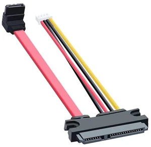 AJMRTC 90 Degree 7+15 22Pin SATA Short Cable, 2.54mm Pitch 4Pin SATA Integrated HDD Data Power Cable for HTPC, MINI ITX Computer Hard Disk Drive Connection AJMRTC 90 Degree 7+15 22Pin SATA Short Cable, 2.54mm Pitch 4Pin SATA Integrated HDD Data Power Cable for HTPC, MINI ITX Computer Hard Disk Drive Connection